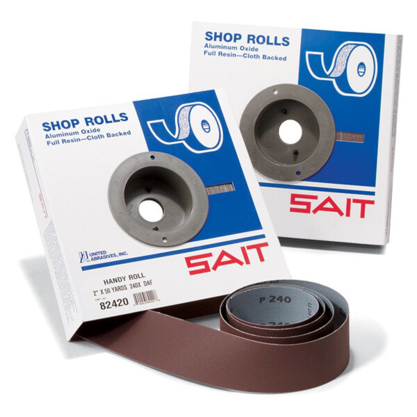 80820 Shop Roll 2 X 50 Yards  80 Grit Handy Roll DA-F Aluminum Oxide