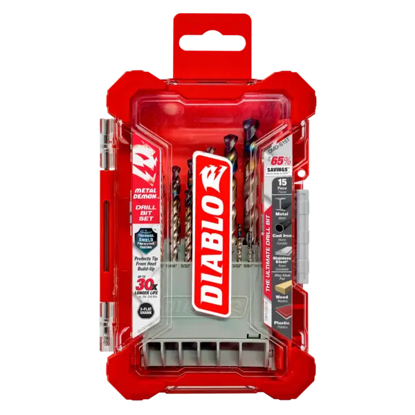 DMD-S15T Drill Bit Set (15-pc) Metal Demon  Diablo