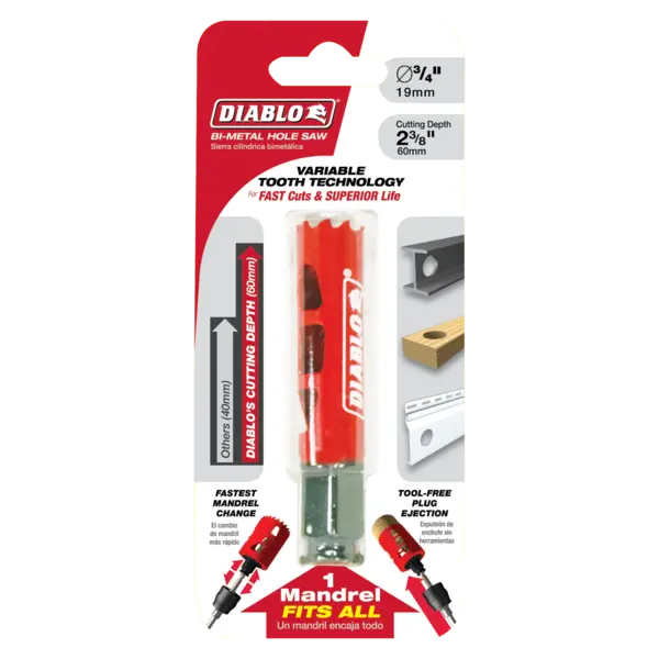 DHS0750 Hole Saw 3/4 Bi-Metal  Diablo