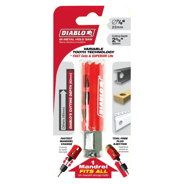 DHS0875 Hole Saw 7/8 Bi-Metal  Diablo