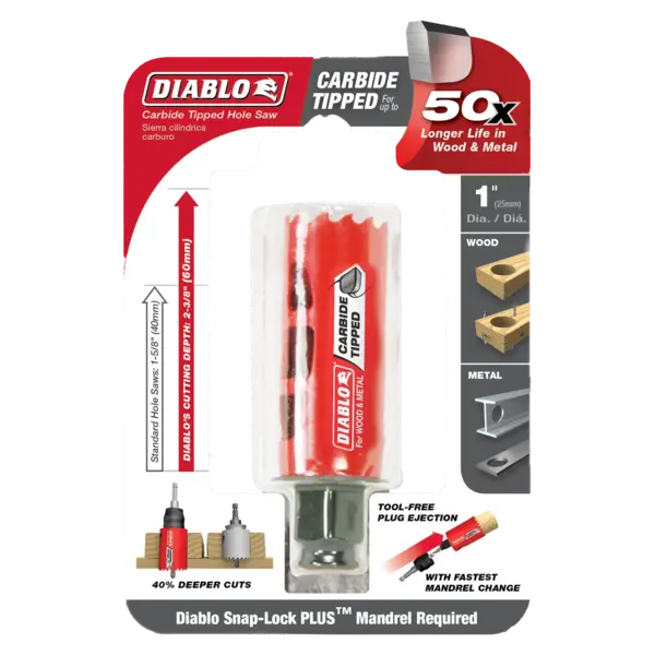 DHS1000CT Hole Saw 1 Carbide Tooth  Diablo