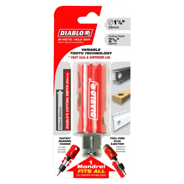 DHS1125 Hole Saw 1 1/8 Bi-Metal  Diablo