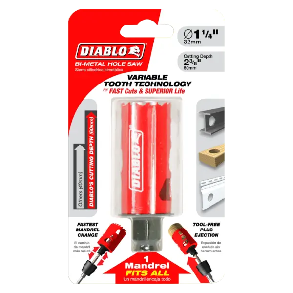 DHS1250 Hole Saw 1 1/4 Bi-Metal  Diablo