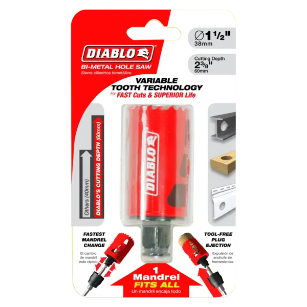 DHS1500 Hole Saw 1 1/2 Bi-Metal  Diablo