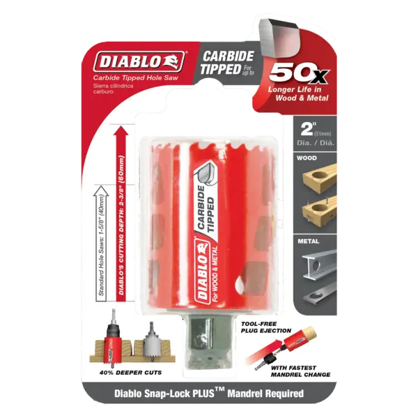 DHS2000CT Hole Saw 2 Carbide Tooth  Diablo
