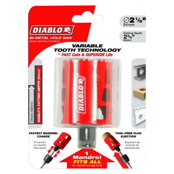 DHS2125 Hole Saw 2 1/8 Bi-Metal  Diablo