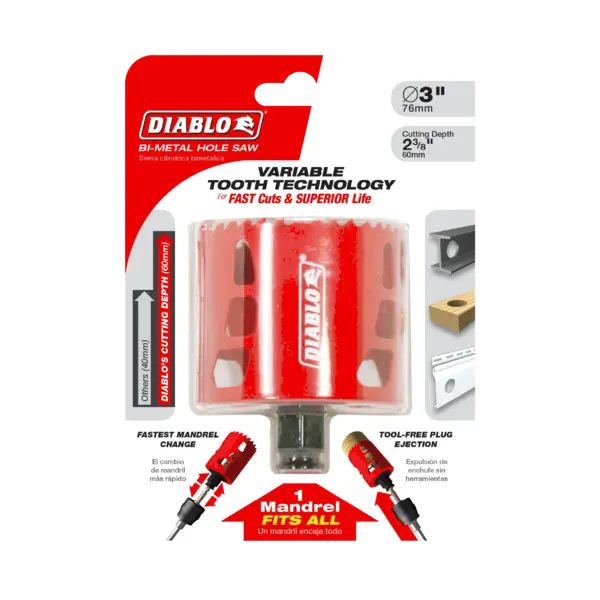 DHS3000 Hole Saw 3 Bi-Metal  Diablo