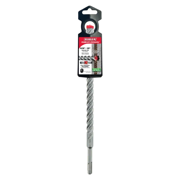 DMAPL4230 Hammer Bit Carbide Tipped SDS-Plus 4 Cutter 5/8 x 10 x 12  Rebar Demon™ Diablo
