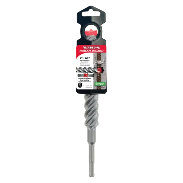 DMAPL4300 Hammer Bit Carbide Tipped SDS-Plus 4 Cutter 1 x 8 x 10  Rebar Demon™ Diablo