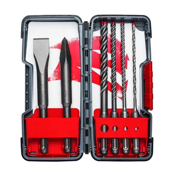 DMAPL9930-S6 Hammer Bit  and Chisel Set  SDS-PLUS Rebar Demon 4 Cutter and Chisel (6-pc)  Diablo
