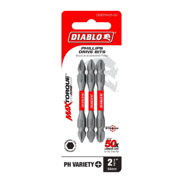 DDEPH225B Phillips Bit #2 x Double Ended  Diablo®