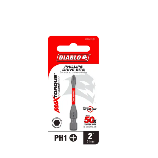 DPH12B Phillips Bit #1 x 2  Diablo®