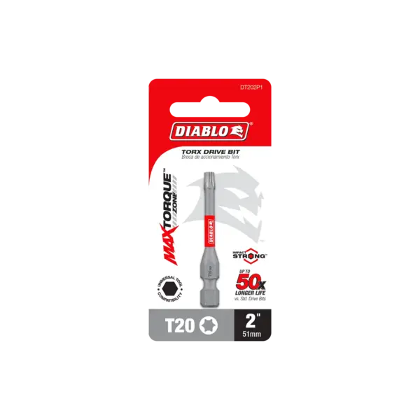 DT202B Torx Bit T20 x 2  Diablo®