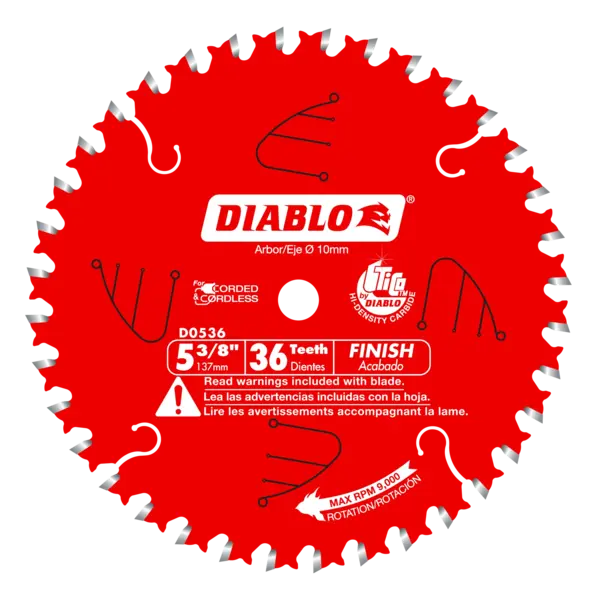 D0536X Blade 5 3/8 x 36 Tooth Finish Trim Wood  Diablo®