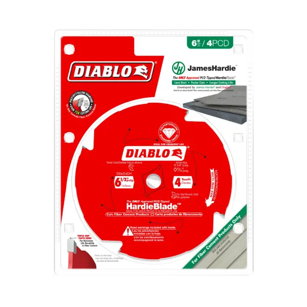 D0604DHA Blade 6 1/2 x 4 Tooth Fiber Cement HardieBlade  Diablo®