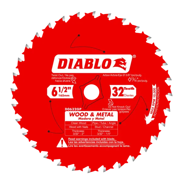 D0632GPA Blade 6 1/2 x 32 Tooth Ultra Thin Medium Aluminum  Diablo®
