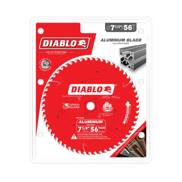 D0756NA Blade 7 1/4 x 56 Tooth Thick Aluminum  Diablo®