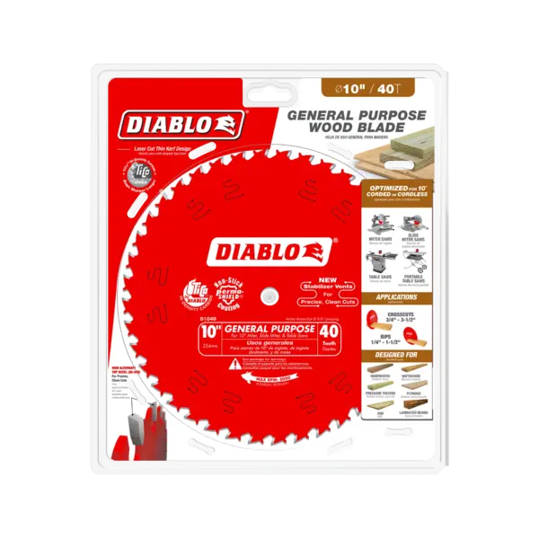 D1040X Blade 10 x 40 Tooth Wood  Diablo®