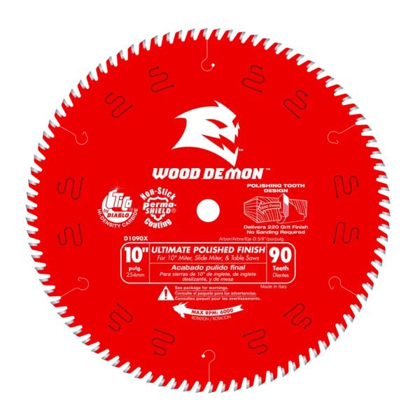 D1090X Blade 10 x 90 Tooth Ultimate Polish Wood Demon™  Diablo®