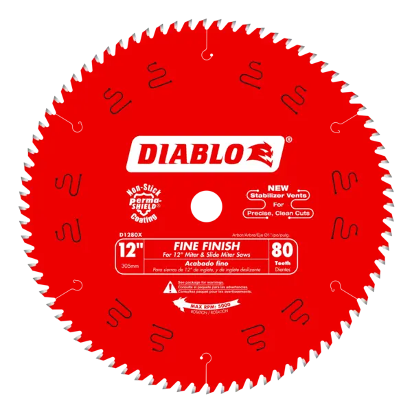 D1280X Blade 12 x 80 Tooth Fine Finish Wood  Diablo®