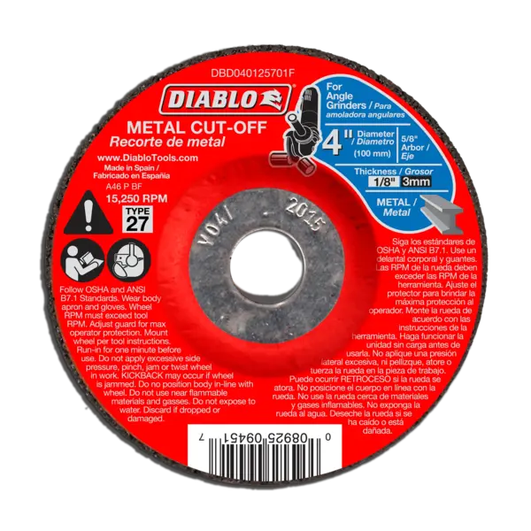 DBD040125701F Cut Off Disc 4 T27  Diablo®