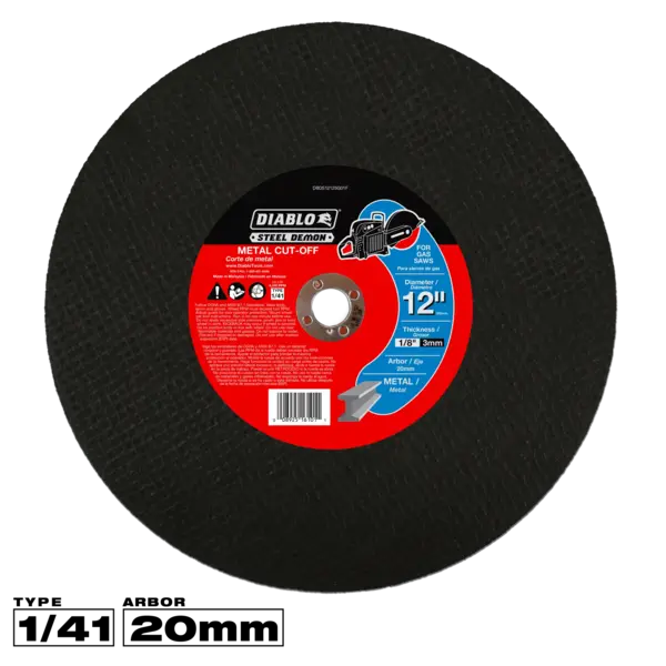DBDS12125G01F Cut Off Disc 12 x 20mm  Steel Demon™ Diablo®