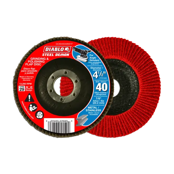 DCX045040N01F Flap Disc 4 1/2 40 Grit Type 29  Diablo®