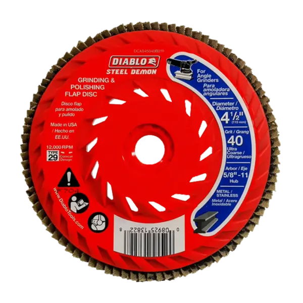 DCX045060B01F Flap Disc 4 1/2 60 Grit Speed Hub  Steel Demon™  Diablo®