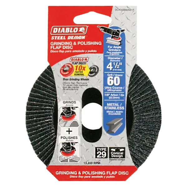 DCX045060N01F Flap Disc 4 1/2 60 Grit Type 29  Diablo®