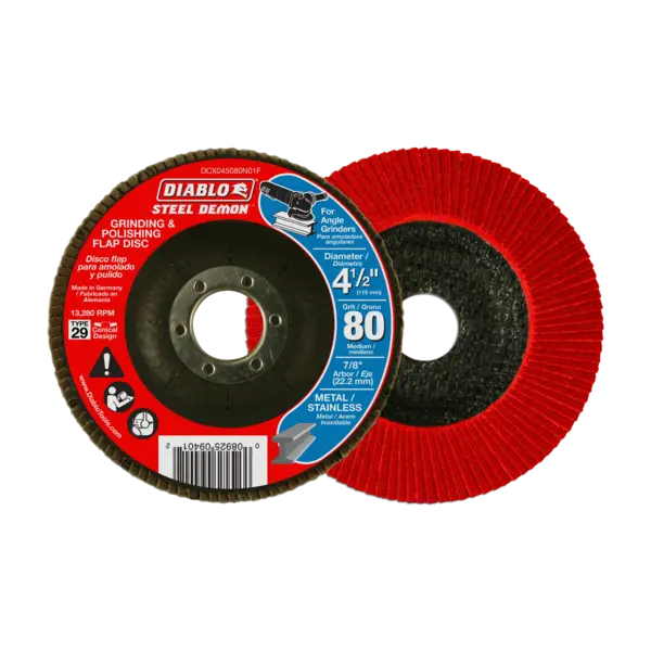 DCX045080N01F Flap Disc 4 1/2 80 Grit Type 29  Diablo®