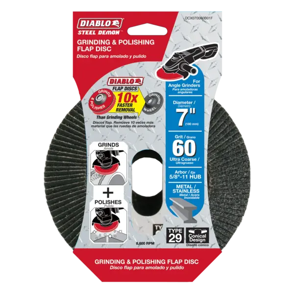 DCX070060B01F Flap Disc 7 60 Grit  Steel Demon™ Diablo®