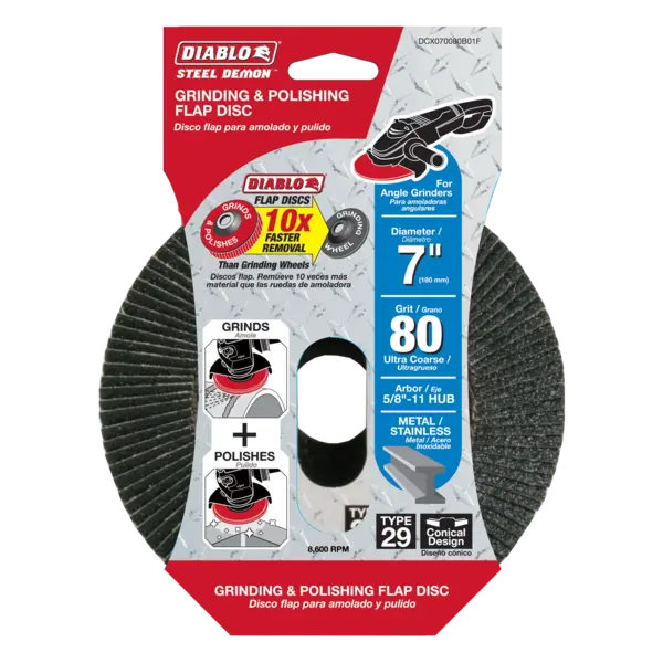 DCX070080B01F Flap Disc 7 80 Grit  Steel Demon™ Diablo®