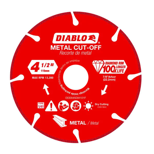 DDD045DIA101F Cut Off Disc 4 1/2 Diamond Metal  Diablo®