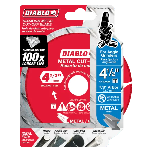 DDD045DIA101F Cut Off Disc 4 1/2 Diamond Metal  Diablo®