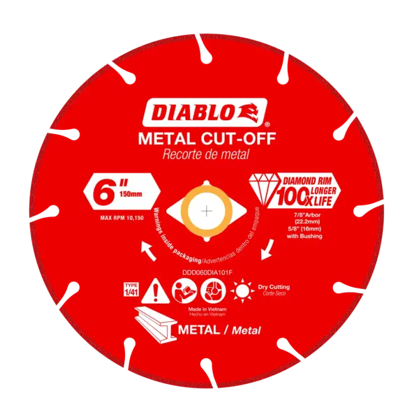 DDD060DIA101F Cut Off Disc 6 Diamond Metal  Diablo®