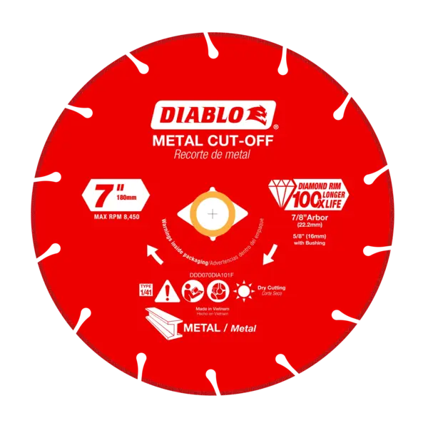 DDD070DIA101F Cut Off Disc 7 Diamond Metal  Diablo®