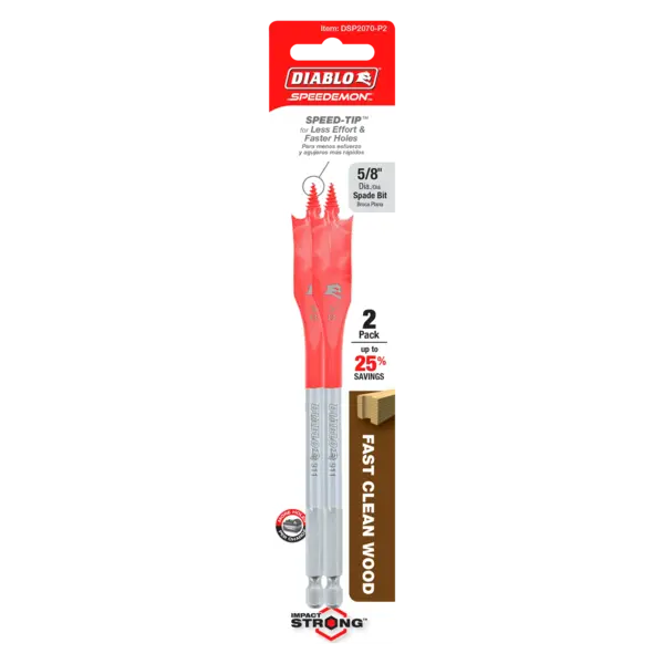 DSP2070-P2 Paddle Bit 5/8 x 6 Wood  Diablo (2Pk)