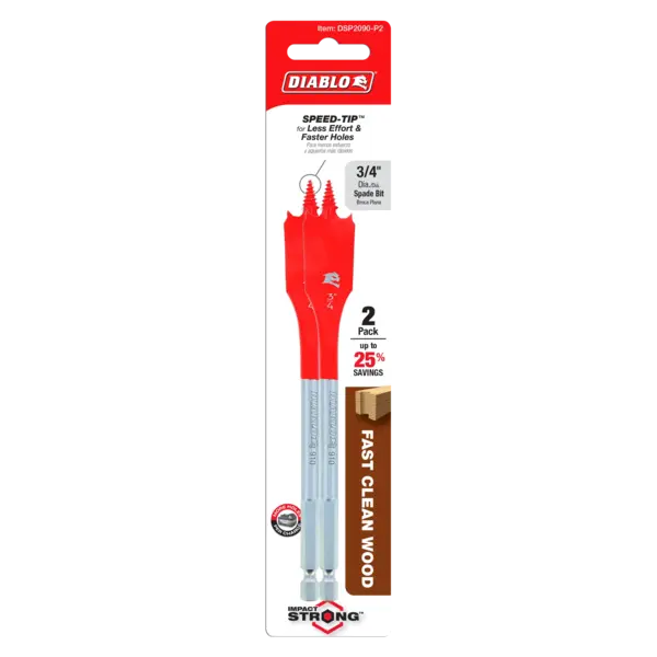 DSP2090-P2 Paddle Bit 3/4 x 6 Wood  Diablo (2Pk)