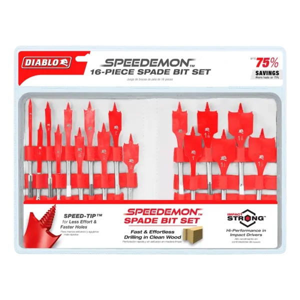 DSP2980-S16 Paddle Bit Set Wood (16-pc)  Diablo