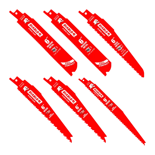 DS006S Sawzall Blade Set Wood And Metal Demolition (6-Pc)  Diablo
