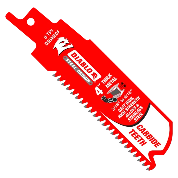 DS0408CF3 Sawzall Blade 4 x 8 TPI  Diablo