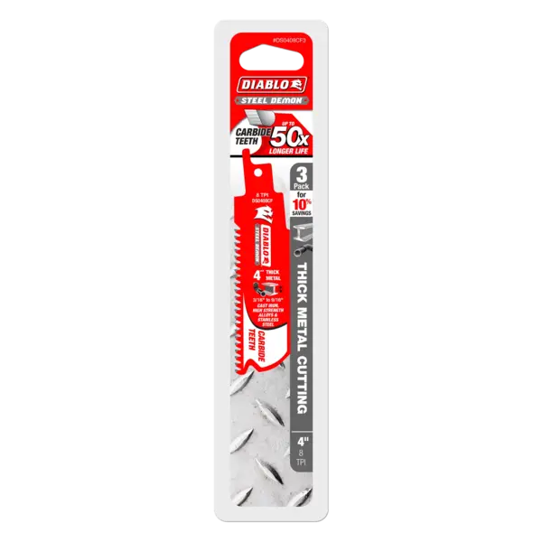 DS0408CF3 Sawzall Blade 4 x 8 TPI  Diablo