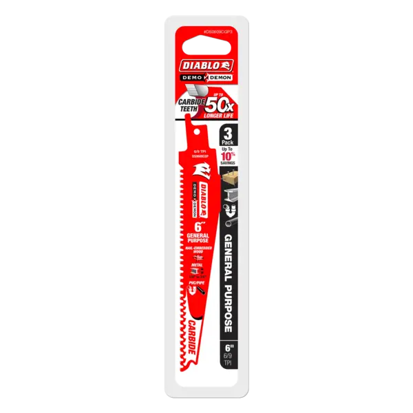 DS0609CGP3 Sawzall Blade 6 x 6/9 TPI  Diablo (3Pk)