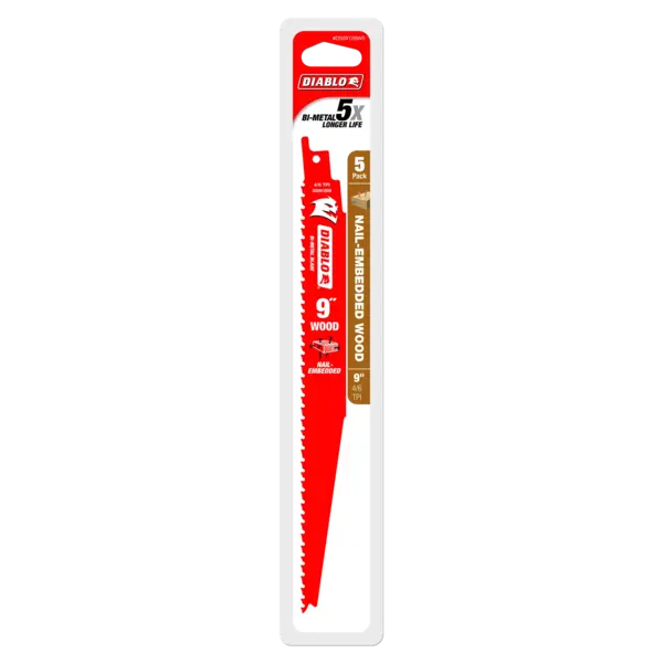 DS0912BW5 Sawzall Blade 9 x 4/6 TPI  Diablo (5Pk)