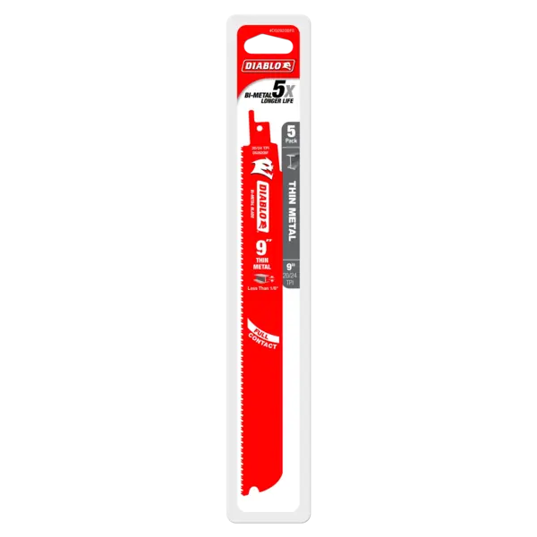 DS0920BF5 Sawzall Blade 9 x 20/24 TPI  Diablo (5Pk)