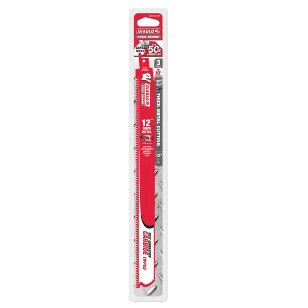 DS1208CF3 Sawzall Blade 12 x 8 TPI  Steel Demon Diablo (3Pk)