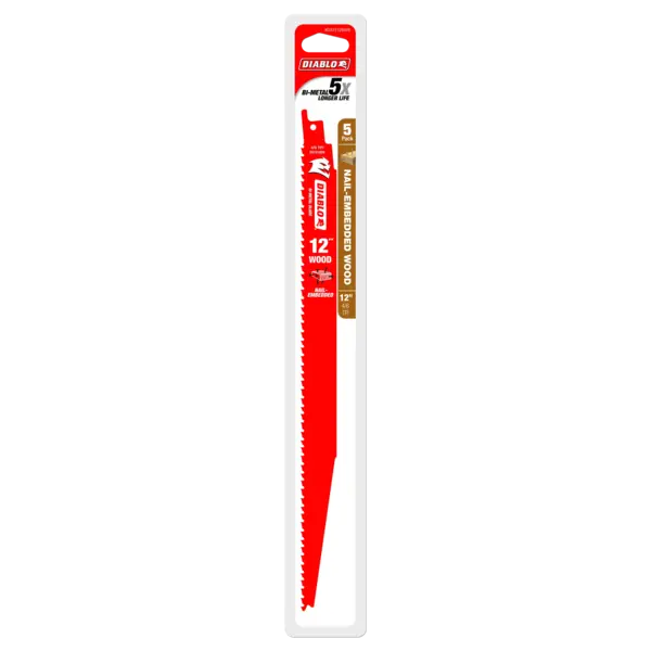 DS1212BW5 Sawzall Blade 12 x 4/6 TPI  Diablo (5Pk)