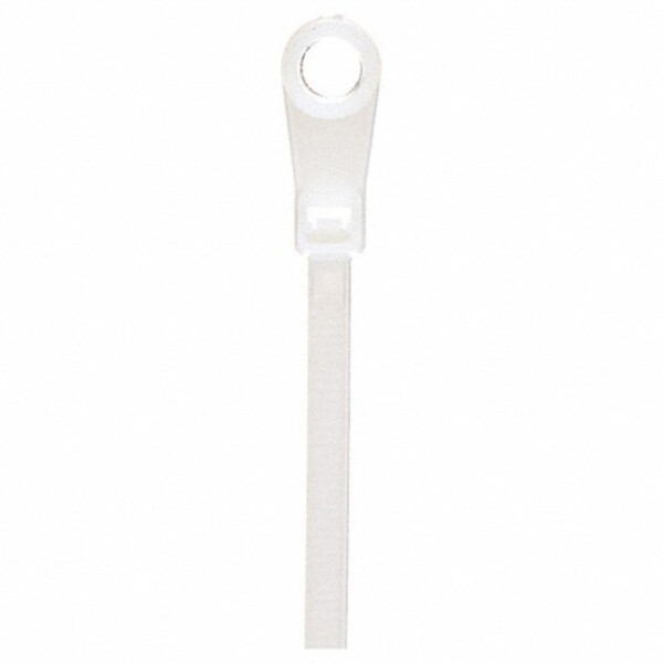 MCTW7 Cable Tie 7 #40  W/ Mounting Hole White  (100/Bag)