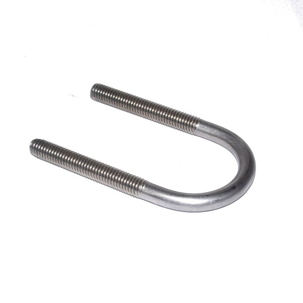 SUB021L U Bolt for 1 1/2 Pipe 3/8-16 X 2 ID X 4 Long Type 304 Stainless Steel