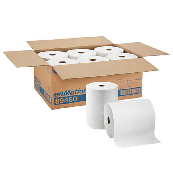 202809 enMotion® by GP PRO 1-Ply Paper Towels, 800' Per Roll, Pack Of 6 Rolls White
